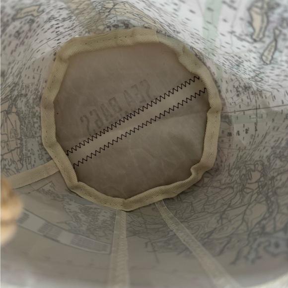 Nautical Map Print Bucket Bag - Picture 3 of 3